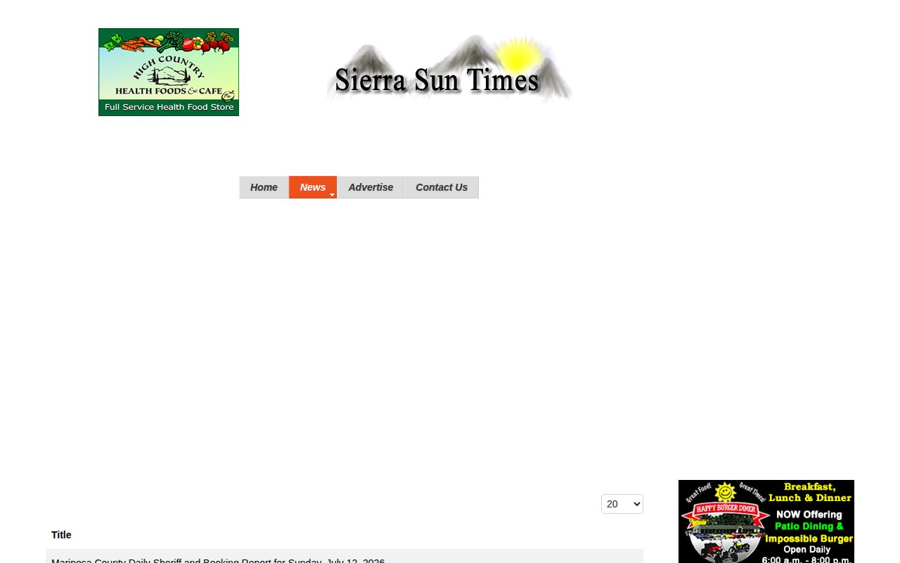 Mariposa County 72 hour release archive clues from local daily booking report posts